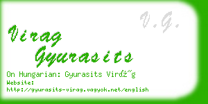 virag gyurasits business card